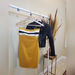 IDENTITY Yellow Stripe Tube Dress Sz. S